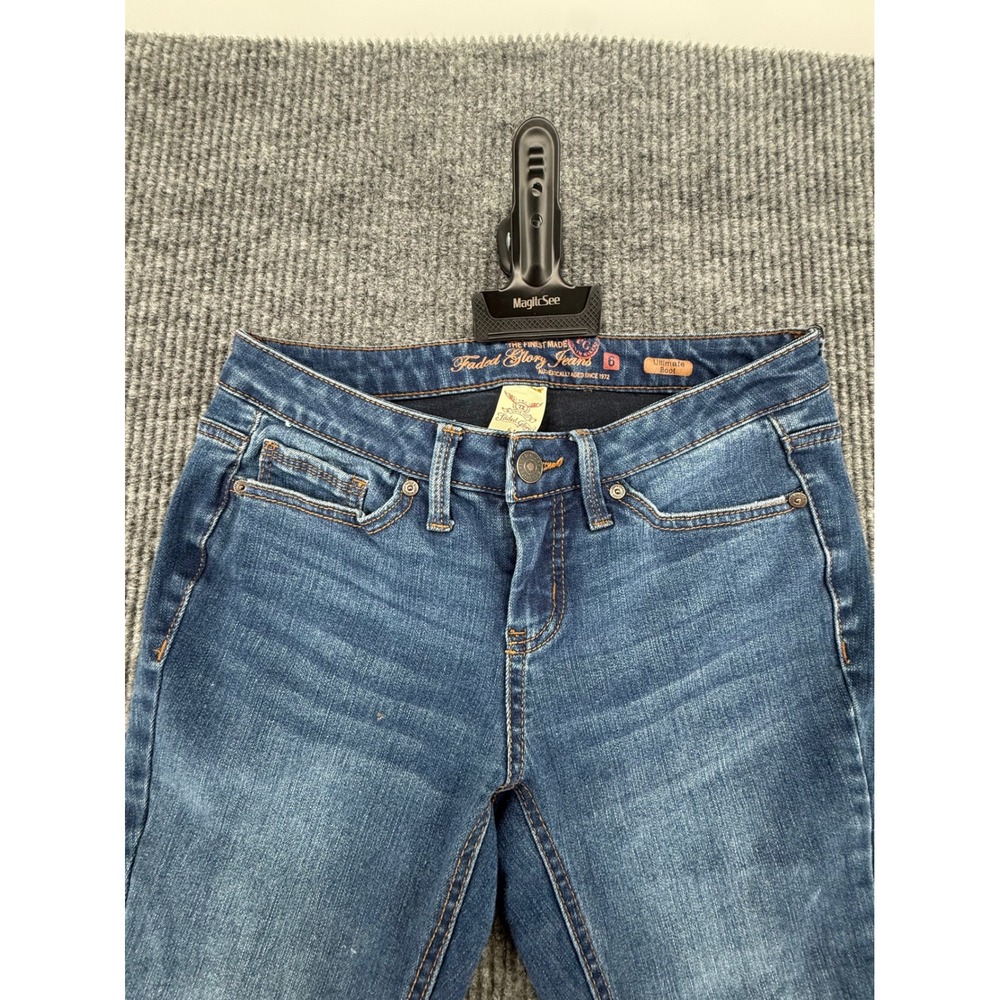 Faded Glory Ultimate Boot Jeans Womens Size 6 Blue Excellent Stretch Denim